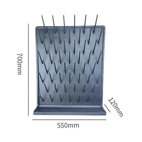 Escurridor de Laboratorio para Tubos de ensayo y Material de Vidrio, diseño Que Ahorra Espacio para Montaje Superior o en Pared, Ideal para Uso en Laboratorios y Actividades científicas.