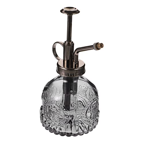 GALPADA Botella de Vintage para Riego de Plantas con Diseño Ergonómico y Pulverizador para Jardinería Interior y Exterior Pulverización Precisa Derrames Incluye Boquilla Gris y Cabezal de