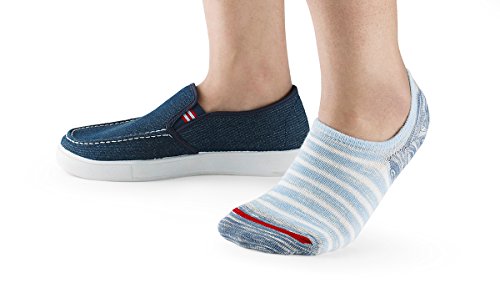 No Show Socks with Non-Slip Grip for Men&Women- Invisible Socks with Breathable Cotton for Sneakers 5Pairs Size 7-122