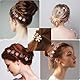 Kleine Blumen Haarspangen,12 Stück Mini Diamant Haarspangen,Trendige Flower Hair Clip Pearl Blumen Klein Haarklammer Haarschmuck Dekorative Haarspangen,Hochzeit Haarspangen