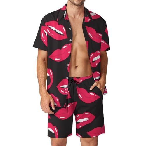 Chemise Hawaïenne Homme Ensemble Légère Évite la Chaleur Short Pantalon de Plage