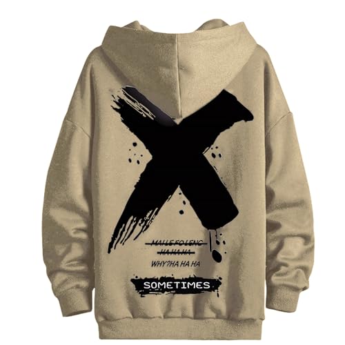 Men's Hoodie Hip Hop Graphic Fleece Hooded Pullover Vintage Printed Long Sleeve Sweatshirt Unisex Streetwear - Main Image