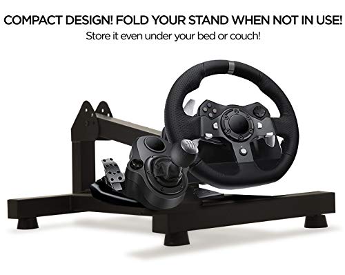 Flybold Racing Wheel Stand - Steering Wheel Stand Sim Racing Stand With Shifter Compatible With Logitech G25 G27 G29 G920 G923 Racing Wheel Thrustmaster Ferrari Xbox thumb #7