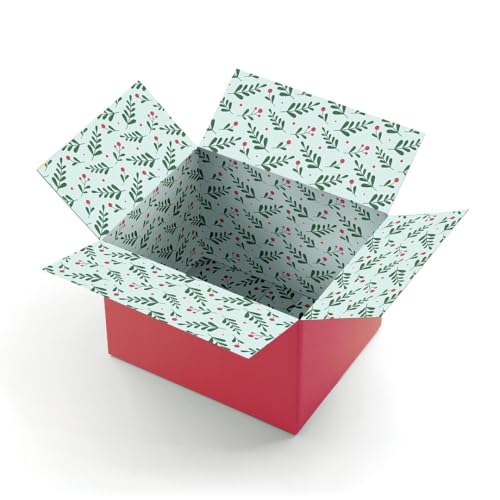Great Papers! GiftIn Corrugated Shipping Box Christmas Floral for Gifts Birthdays Holidays and Care Packages 2 Pack (2024050)