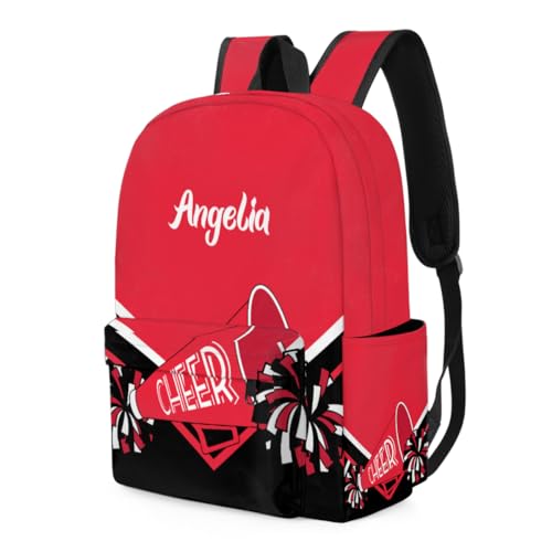 Cheer Red Black Customized Kids Backpack for Girls Colorful Cheerleaders Personalized Preschool Toddler Backpack Kindergarten Nursery Bookbag Travel Children School Bag3