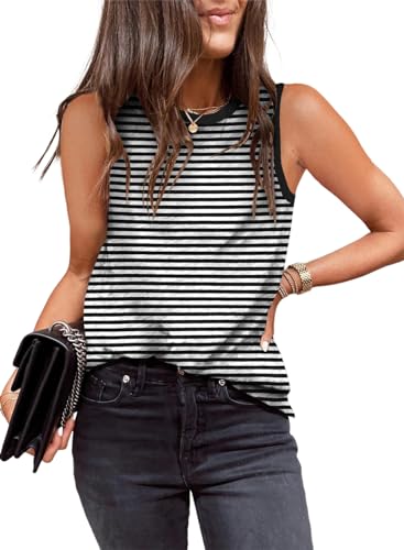 EVALESS Tank Tops for Women 2025 Spring Summer Outfits Cute Polka Dots Sleeveless Tops Loose Fit Shirts