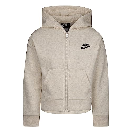 Nike Girl's Club Fleece Hi Low Full Zip Hoodie (Little Kids)