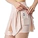 Wshtrsyh Falda Corta De Tenis Con Falda Corta Deportiva Plisada En Pantalones Cortos, Adecuada para Ropa Deportiva Femenina-Verde tierno-Extra Grande