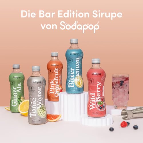 Sodapop Sirup Tonic Water, Bar Edition, 500ml, für bis zu 4 Liter Fertiggetränk, perfekt zum Mixen von Cocktails und Longdrinks