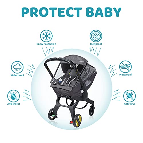 image for IvyWind Universal Car Seat Rain Cover, Weather Shield for Infant Car S