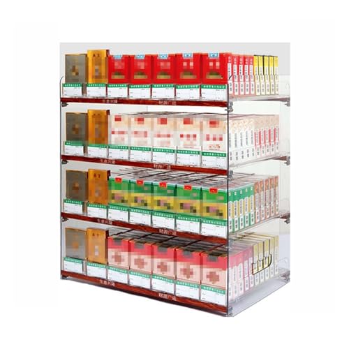 Vitrina de acrílico para cigarrillos transparente que soluciona el desorden en supermercados