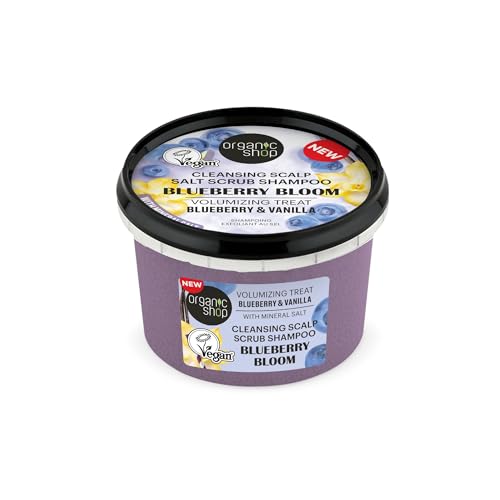 Organic Shop Scalp Salt Scrub Shampoo Blueberry Bloom Volumizing Treat Blueberry & Vanilla, 250 ml, 250 ml (Pack of 1)