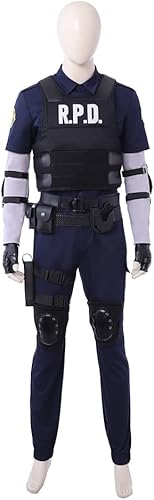 Leon Kennedy - Chaqueta de cosplay para hombre, Leon Scott Kennedy, disfraz de cosplay para Halloween, uniforme