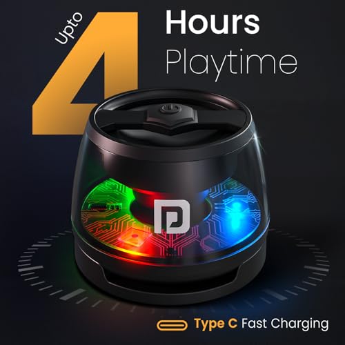 Portronics Nadya 6W Magnetic Bluetooth Speaker with MagSafe Mobile Stand, HD Sound, Upto 4 Hours Playtime, 40mm Driver, RGB LED Lights, Bluetooth... - Image 2