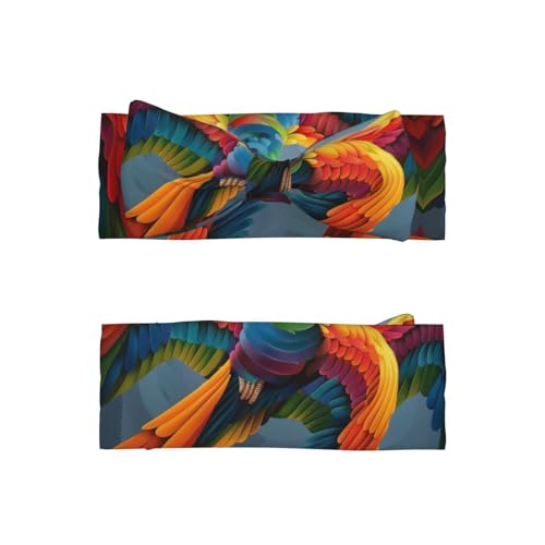 Colorful feathers Baby Headbands Soft Nylon Hairbands with Stretchy Bows Girls Hair Accessories for Newborn Infant Toddler Kids2