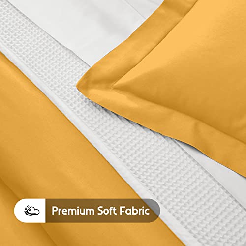 Yiyea 100% Brushed Microfiber Pillow Shams Set Of 4, Super Soft And Fade, Wrinkle Resistant 1800 Thread Count Standard Pillow Shams With Envelope Closure (Yellow, 20 X 26 Inch) #TOP2