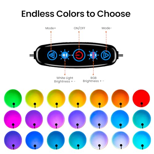 sunset lamp projection not only 21 colors sunset lights 180 degree rotation led light push button switch amp app control projector for party bedroom decor