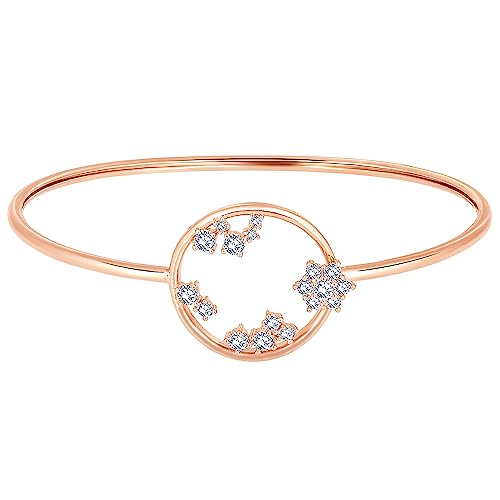 Women's Plated Cubic Zirconia Studded Kada Bracelet, Stylish