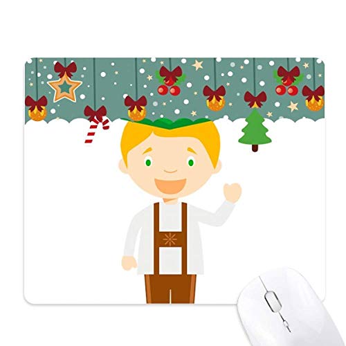 Tapis de souris de Noël vert marron pour décorer votre télétravail