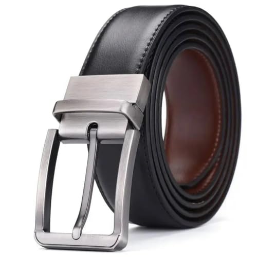Men's PU Reversible Classic Dress Engraving Belt Male Pin Buckle Comfort Belts2