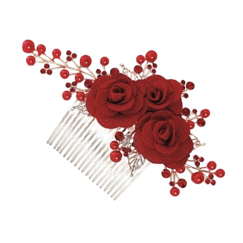 OATIPHO Pettine per Rosa Decorativa Accessorio per Sposa e Cerimonie Pettine per Acconciature Versatili per Matrimonio