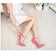 Damen 16cm Sexy Stiletto Pumps Ankle Strap High Heels Spitzen Hochzeit Party Kleid Schuhe (Pink,39EU)