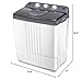 Giantex Portable Washing Machine, 20lbs Capacity, 12lbs Washer and 8lbs Spinner, Compact for Apartment RV, Gray & White, GX20313-PE