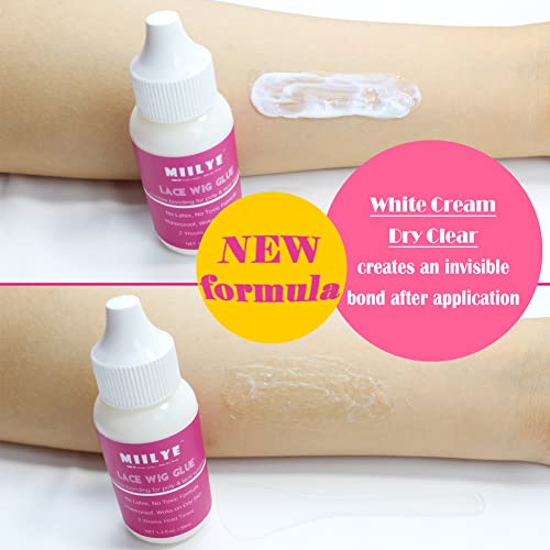 Miilye Wig Adhesive Glue, Invisible Waterproof Miilye Hair Replacement Bonding Glue thumb #6
