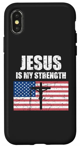 Jesus Is My Strength USA  LXg \˃A[g X}zP[X iPhone X/XS p