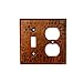 Premier Copper Products SCOT Copper Combination Switch Plate with Two Hole Outlet and Single Toggle Switch, Oil Rubbed Bronze