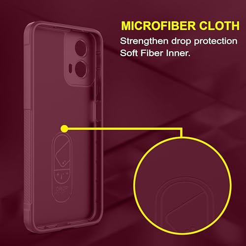 Image of amazon basics Back Case Cover for Motorola Moto G45 5G | Compatible for Motorola Moto G45 5G Back Cover | Liquid Silicon Magic Case with Camera Protection | Plum