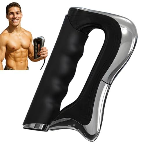 WhFKLca Cuchillo Eléctrico De Fascia para Relajación Muscular, Masajeador Eléctrico De Fascia Guasha para Terapia Corporal Completa, Estimulación por Microcorriente, 3 Niveles Ajustables Black