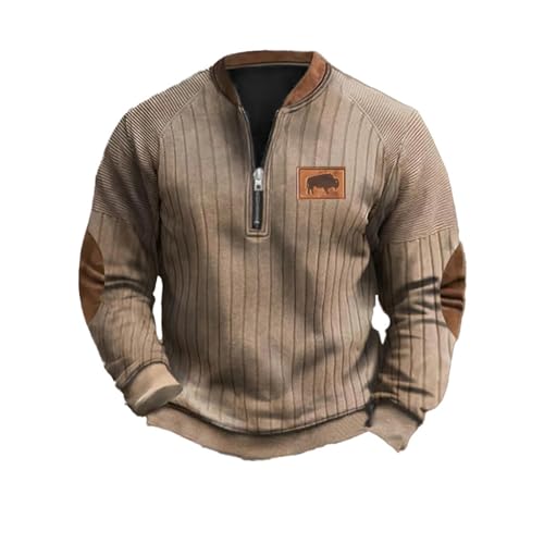 Mymyguoe Sudadera vintage para hombre, suéter de trabajo retro, suéter de Navidad, suéter de senderismo, suéter para hombre, otoño e invierno, sudaderas de manga larga, suéter de invierno clásico de