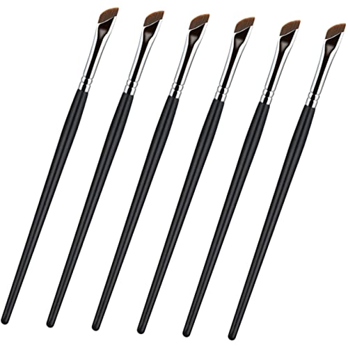 TOVINANNA Essential Makeup Brushes 6pcs Set Eyeliner Angled Brow Concealer Perfect for All Skilled and Beginner Women Travel Home