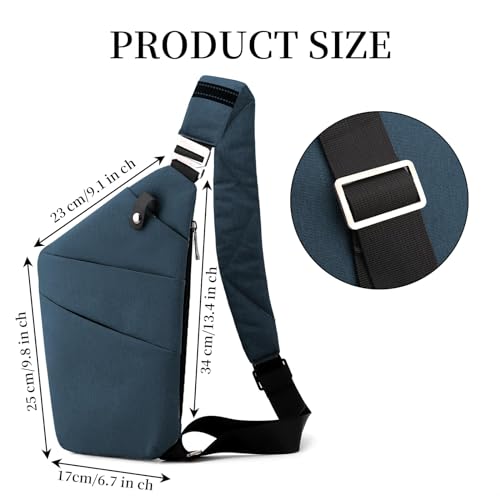 Anti Theft Crossbody Bag,Sling Bag for Women Men,Multi-pocket Chest Shoulder Bag for Travel, Sport, Work2