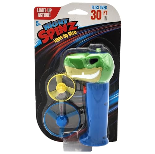 Night Spinz T-Rex, Light Up Disc, Kids, Outdoor, Kids Toy