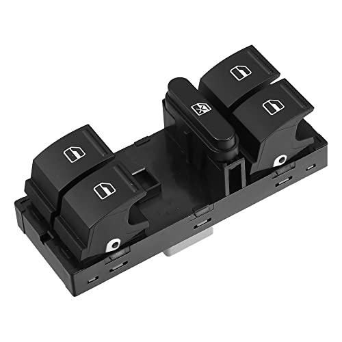 X AUTOHAUX Front Left Car Power Window Control Master Driver Control Switch for SKODA OCTAVIA 1Z 2003-2014 1Z0959858B