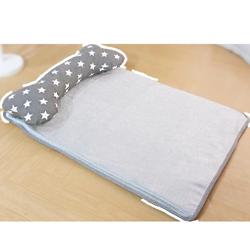 ひんやりマット 冷却マット クッション 猫 マット 犬 取り外し可能 枕付き 折り畳み 暑さ対策 爽やか 可愛い ペットベッド ペットマット 敷き物 防水 滑り止め おしゃれ ぐっすり眠る 夏 m:70*47(CM)