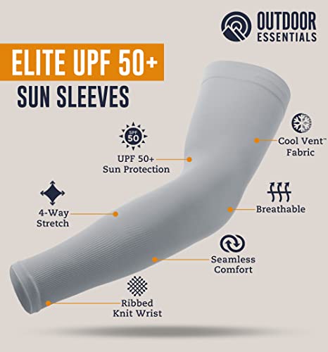 Image of UV Sun Protection Arm Sleeves - UPF 50 Cooling Compression Sleeves for Men & Women - Arm Cover /Protector for Basketball, Voleyball, Golf, Baseball, Football, Running, Cycling & Other Outdoor Sports