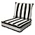 Honeycomb Outdoor Deep Seat, 24" W x 23" D, Cabana Stripe Black & Ivory Outdoor Chair Cushion