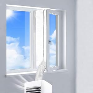 REDTRON 400CM Aislamiento de Ventanas para Aire Acondicionado Móvil, AirLock Adecuado para Unidad de Aire Acondicionado Portátil, Parada de Aire Caliente, Fácil Instalación