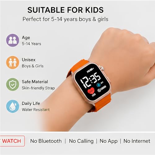 Image of XENTON Kids Digital Watch for Boys & Girls | LED Display Digital Watch | One Touch Time & Date Display | Adjustable Strap | Watch for Kids Boys