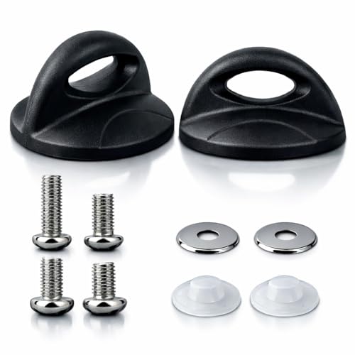 2 Pack Pot Lid Replacement Knob Universal Bakelite Handle Compatible with Rival Crockpot Slow Cooker Dutch Oven & Pan Lids - Cool Touch Grip with Long & Short Screws for Glass or Metal Covers