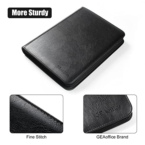 Premium Zip Trading Card Binder - Geaoffice Large 9 Pocket Trading Card Collector Album Book - 540 Pockets Top Loading 3 Ring Cards Collection Binder For Yugioh, Mtg, Tcg, Black #TOP6