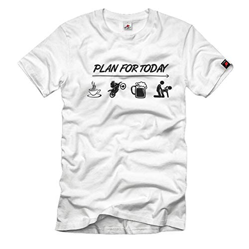 T-Shirt Motocross Café Beer Party blanc Homme 3XL grand confort