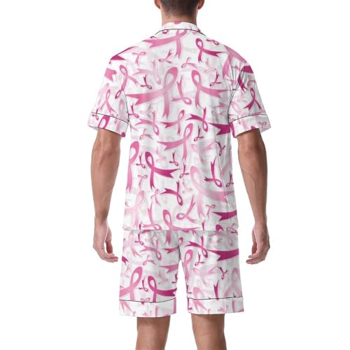 Men's Printed Pajamas Sets Short Sleeve Sleepwear Loungewear Pajamas Button Down Soft Pj Sets2