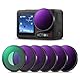 K&F Concept ND Filtersets, 6er Pack CPL, ND8, ND16, ND32, ND64, ND256 Filter kompatibel mit DJI Osmo Action 5 PRO/Action 4, Polarisierende Neutral Density HD Glass