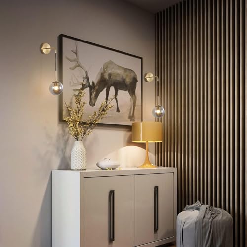 Image of Wall Lamp Chandelier Pendant Light, Home Decor for Bedroom, Living Room, Hallway, Cafe, Hotel, Restaurant (L Black Wall LAMP with LED Bulb Pack of 1)