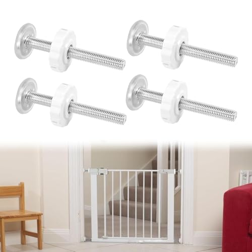 Druckschrauben für Kindergitter,Halterung Treppenschutzgitter,Druckschrauben Klemmschraube Screw Gitter,M10 x 80mm,für Treppengitter Kindergitter Haustier Treppengitter Baby Gate,4 Stück Druckschrauben für Kindergitter,Halterung Treppenschutzgitter,Druckschrauben Klemmschraube Screw Gitter,M10 x 80mm,für Treppengitter Kindergitter Haustier Treppengitter Baby Gate,4 Stück