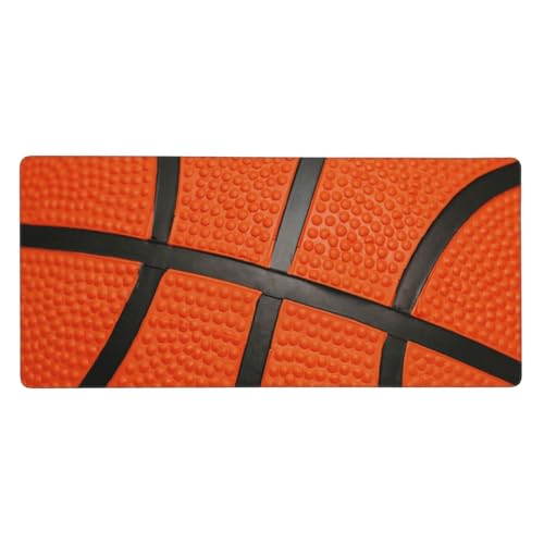 Tapis de souris grand format basketball 40x90cm noir et blanc
